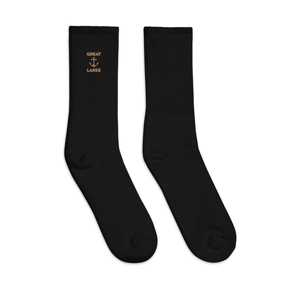 Embroidered Great Lakes Anchor Socks