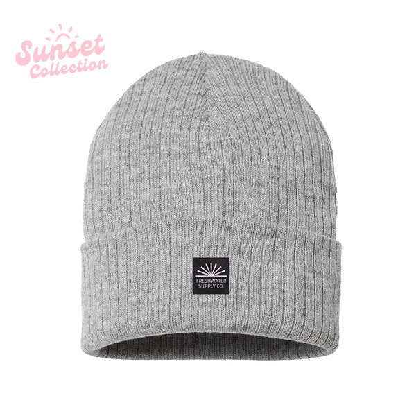 Freshwater Sunset Collection Rib Knit Cap