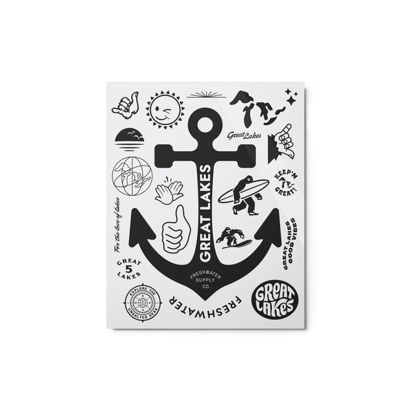 Freshwater Anchor Metal Print